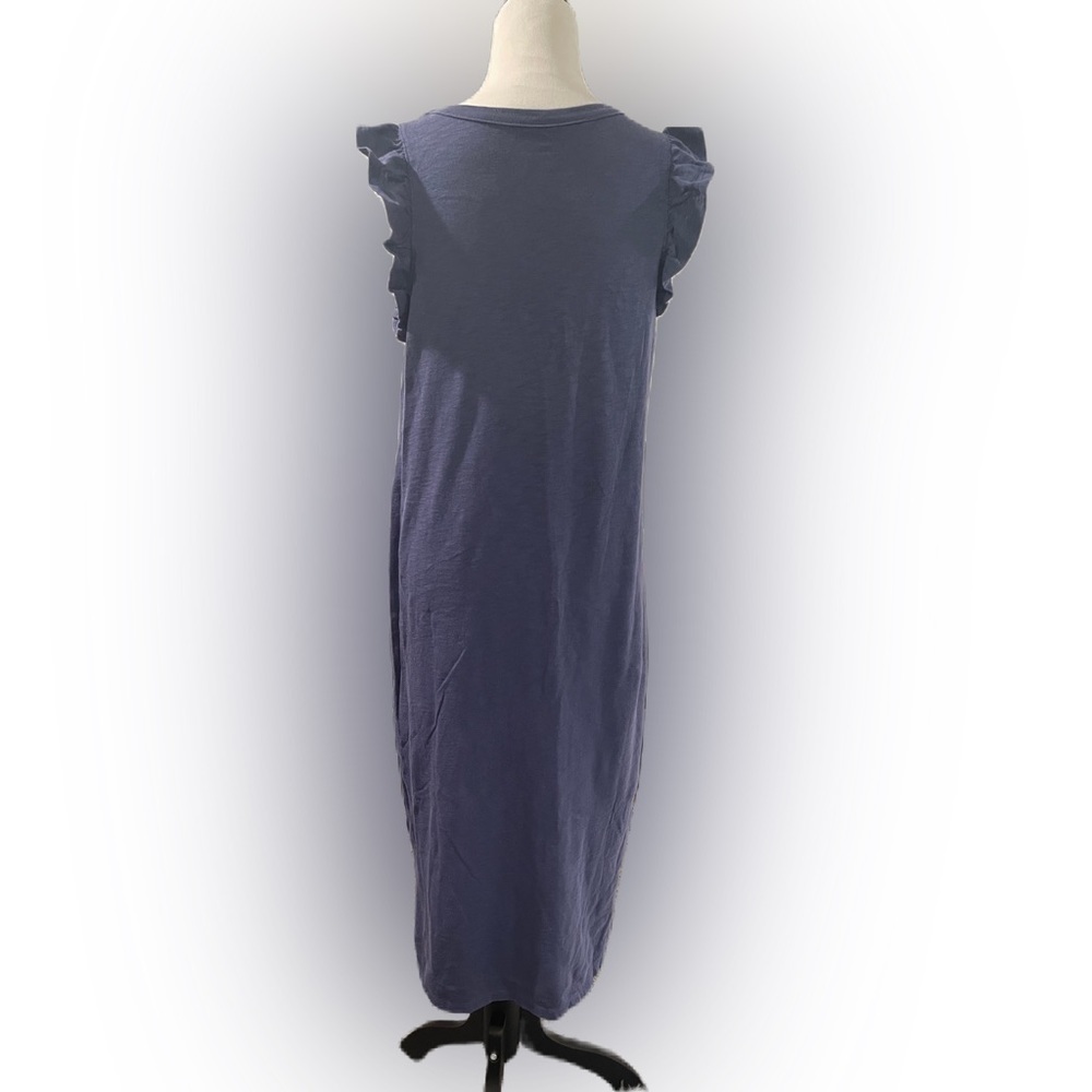 Women Universal Thread Blue Flutter Sleeve Midi Dress Medium Size - Picture 13 of 15